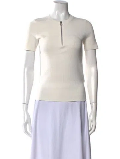 Pre-owned Helmut Lang V-neck Short Sleeve Polo In White