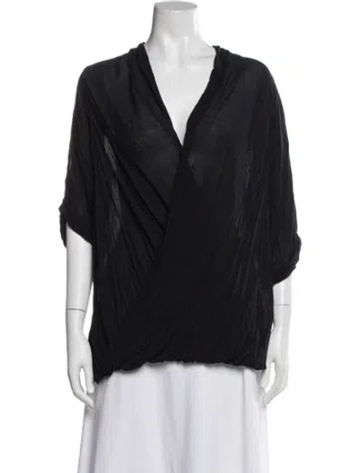 Pre-owned Helmut Lang V-neck Short Sleeve Top In Multi