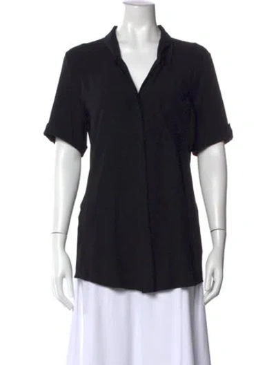Pre-owned Helmut Lang V-neck Short Sleeve Top W/ Tags In Black