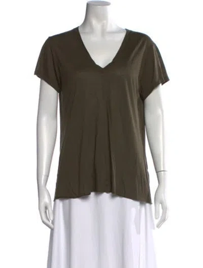 Pre-owned Helmut Lang V-neck Short Sleeve T-shirt In Green
