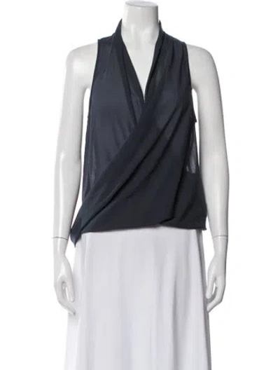 Pre-owned Helmut Lang V-neck Sleeveless Blouse In Multi