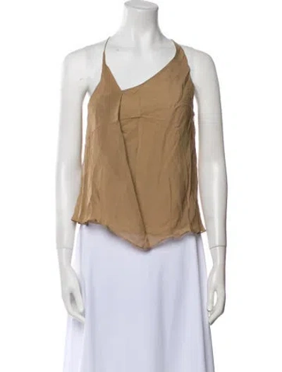 Pre-owned Helmut Lang V-neck Sleeveless Crop Top In Neutral