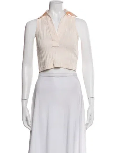 Pre-owned Helmut Lang V-neck Sleeveless Polo In Pink