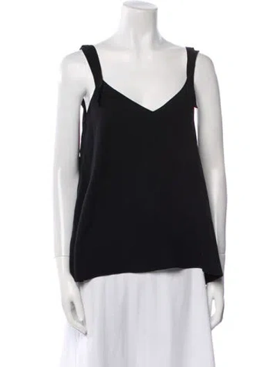 Pre-owned Helmut Lang V-neck Sleeveless Top In Black
