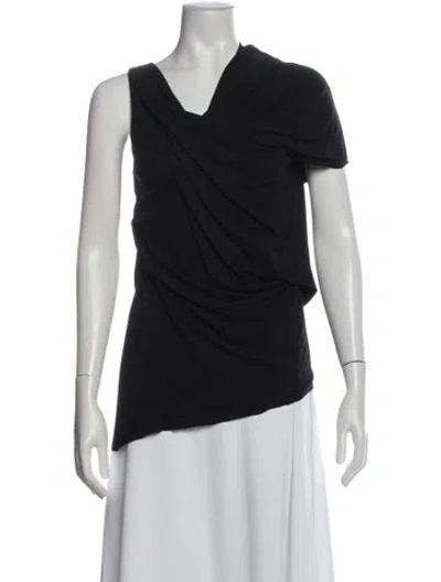 Pre-owned Helmut Lang V-neck Sleeveless Top In Blue