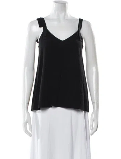 Pre-owned Helmut Lang V-neck Sleeveless Top In Gray