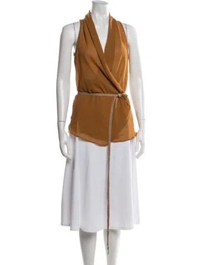 Pre-owned Helmut Lang V-neck Sleeveless Top In Multi