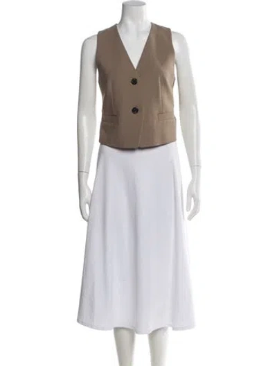 Pre-owned Helmut Lang V-neck Sleeveless Top In Neutral