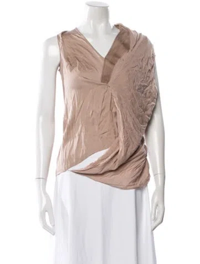 Pre-owned Helmut Lang V-neck Sleeveless Top In Neutral