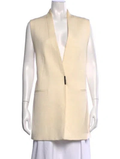 Pre-owned Helmut Lang V-neck Sleeveless Top In Neutral