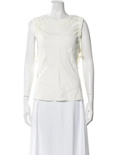 Pre-owned Helmut Lang V-neck Sleeveless Top In Neutral