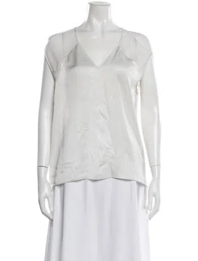 Pre-owned Helmut Lang V-neck Sleeveless Top In Neutrals