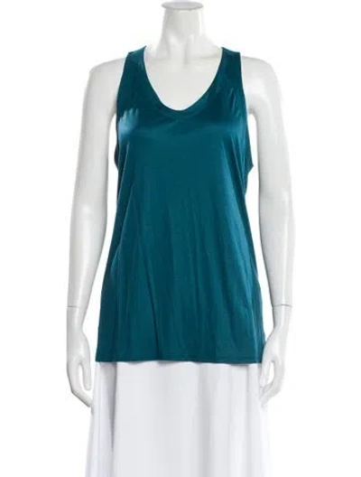 Pre-owned Helmut Lang V-neck Sleeveless Top W/ Tags In Blue