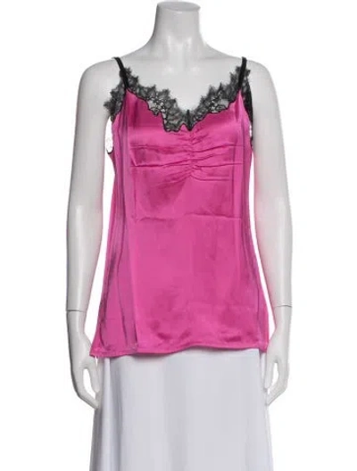 Pre-owned Helmut Lang V-neck Sleeveless Top W/ Tags In Pink