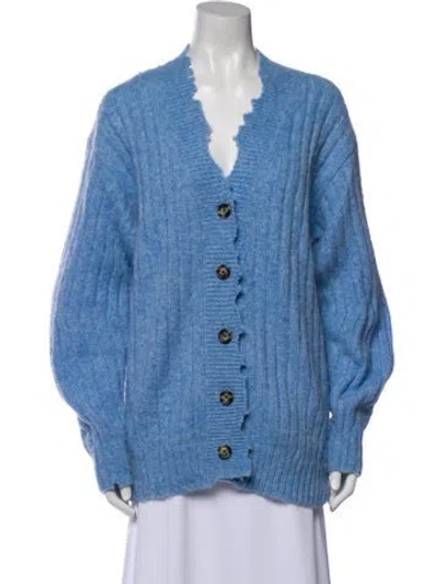Pre-owned Helmut Lang V-neck Sweater In Blue