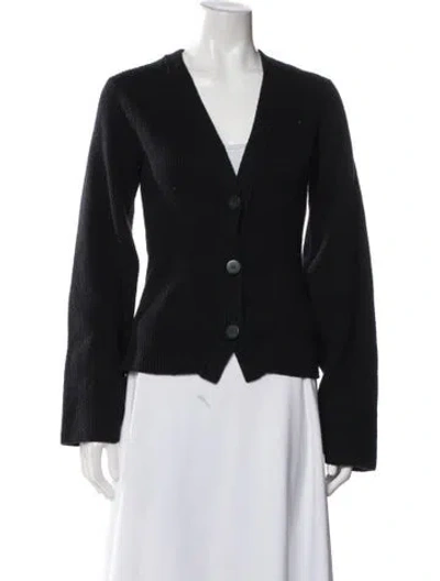 Pre-owned Helmut Lang V-neck Sweater In Blue