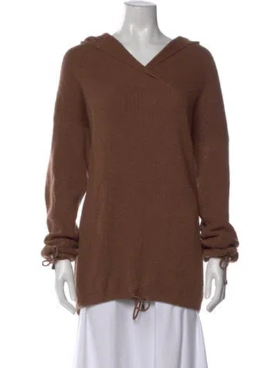 Pre-owned Helmut Lang V-neck Sweater In Brown