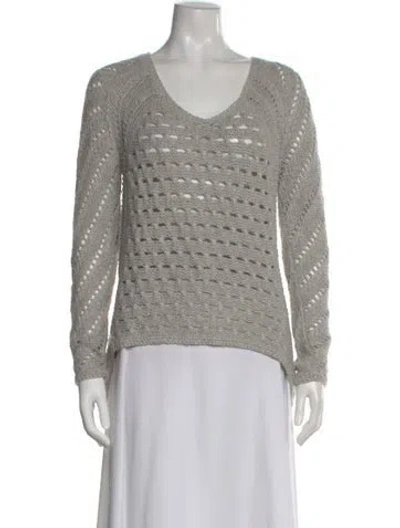 Pre-owned Helmut Lang V-neck Sweater In Gray