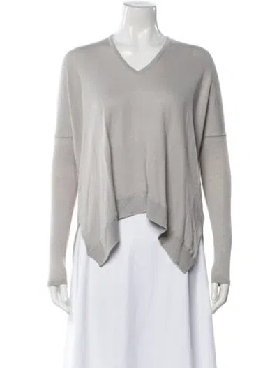Pre-owned Helmut Lang V-neck Sweater In Gray