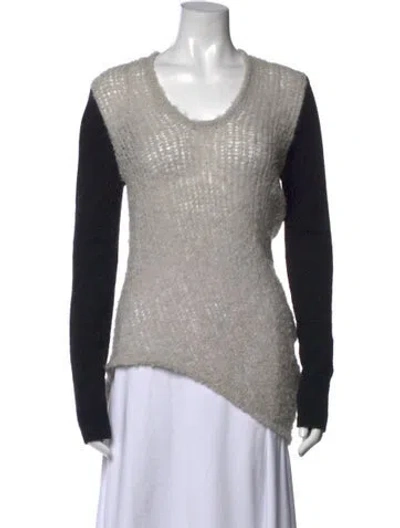 Pre-owned Helmut Lang V-neck Sweater In Gray
