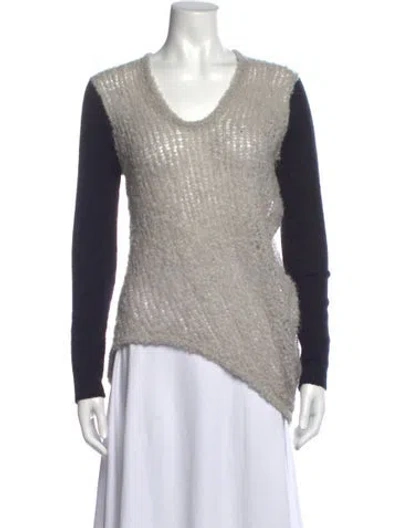 Pre-owned Helmut Lang V-neck Sweater In Grey