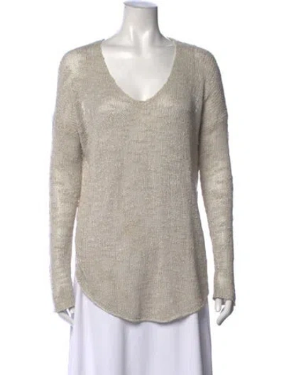 Pre-owned Helmut Lang V-neck Sweater In Grey