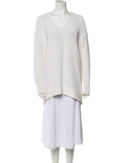 Pre-owned Helmut Lang V-neck Sweater In Neutral