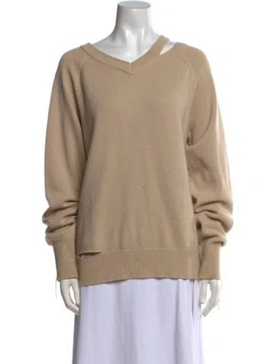 Pre-owned Helmut Lang V-neck Sweater In Neutral