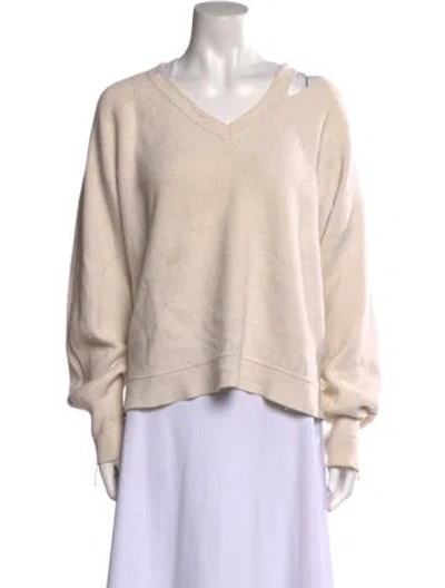 Pre-owned Helmut Lang V-neck Sweater In Neutral