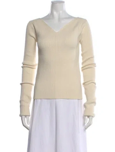 Pre-owned Helmut Lang V-neck Sweater In Neutral
