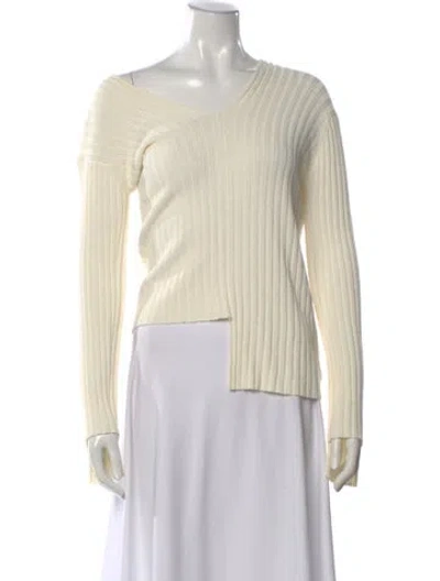 Pre-owned Helmut Lang V-neck Sweater In Neutral