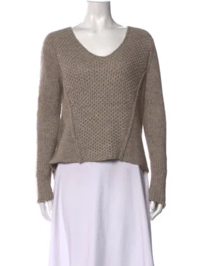 Pre-owned Helmut Lang V-neck Sweater In Neutrals