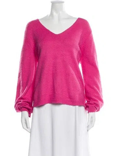 Pre-owned Helmut Lang V-neck Sweater In Pink