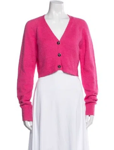 Pre-owned Helmut Lang V-neck Sweater In Pink