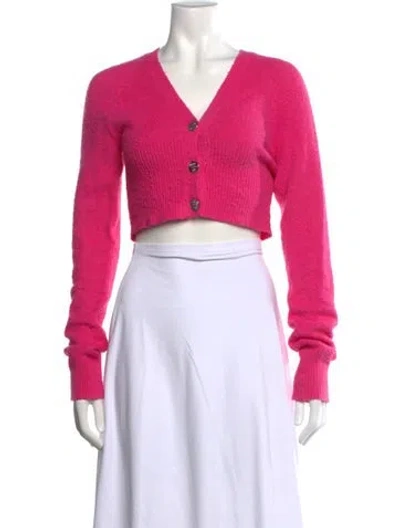 Pre-owned Helmut Lang V-neck Sweater In Pink
