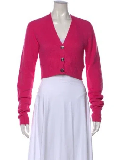 Pre-owned Helmut Lang V-neck Sweater In Pink