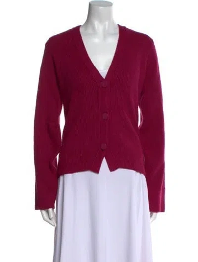 Pre-owned Helmut Lang V-neck Sweater In Purple