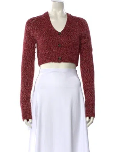 Pre-owned Helmut Lang V-neck Sweater In Red