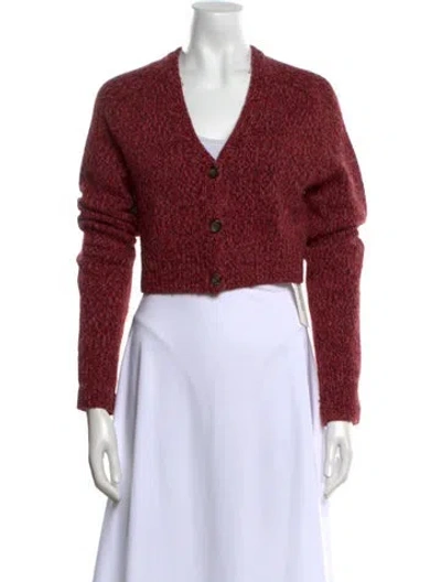 Pre-owned Helmut Lang V-neck Sweater In Red
