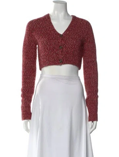 Pre-owned Helmut Lang V-neck Sweater In Red