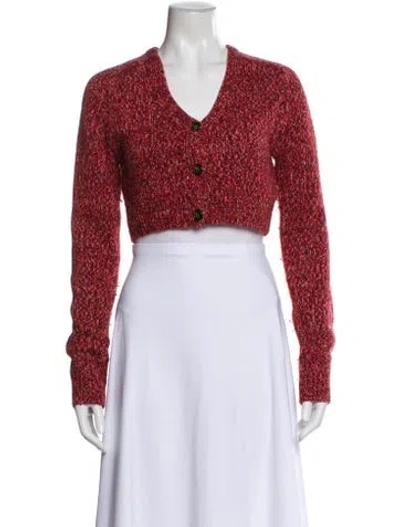 Pre-owned Helmut Lang V-neck Sweater In Red
