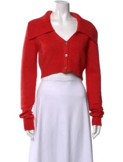 Pre-owned Helmut Lang V-neck Sweater In Red