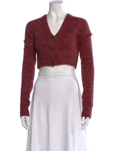 Pre-owned Helmut Lang V-neck Sweater In Red
