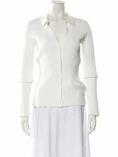Pre-owned Helmut Lang V-neck Sweater In White