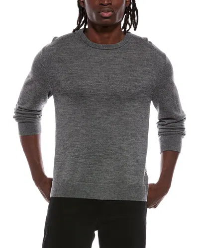 Helmut Lang Voile Wool-blend Crewneck Sweater In Gray