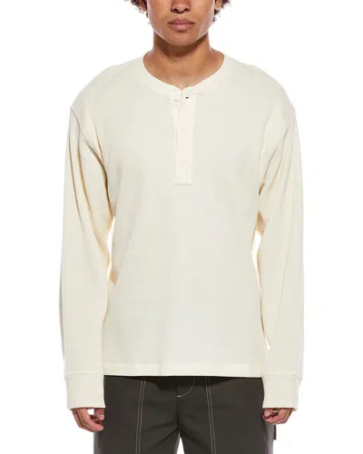 Helmut Lang Waffle Henley In Neutral
