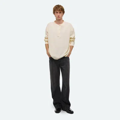 Helmut Lang Waffle Henley In White