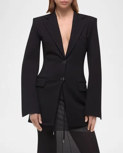 Helmut Lang Waisted Blazer In Black