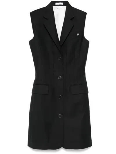 HELMUT LANG WAISTED BLAZER DRESS - WOMEN'S - WOOL/VISCOSE