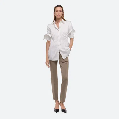 Helmut Lang Waisted Dart Shirt In White